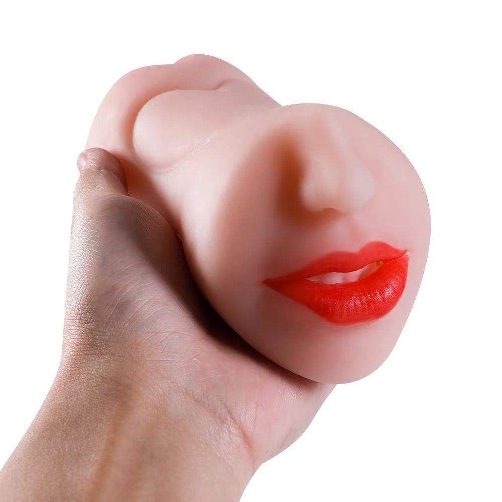 3-in-1 Ultra-Realistic Pleasure Stroker – Mouth, Vaginal & Anal Textures(جهاز متعة واقعي 3 في 1 للبالغين – قنوات فموية ومهبلية وشرجية)