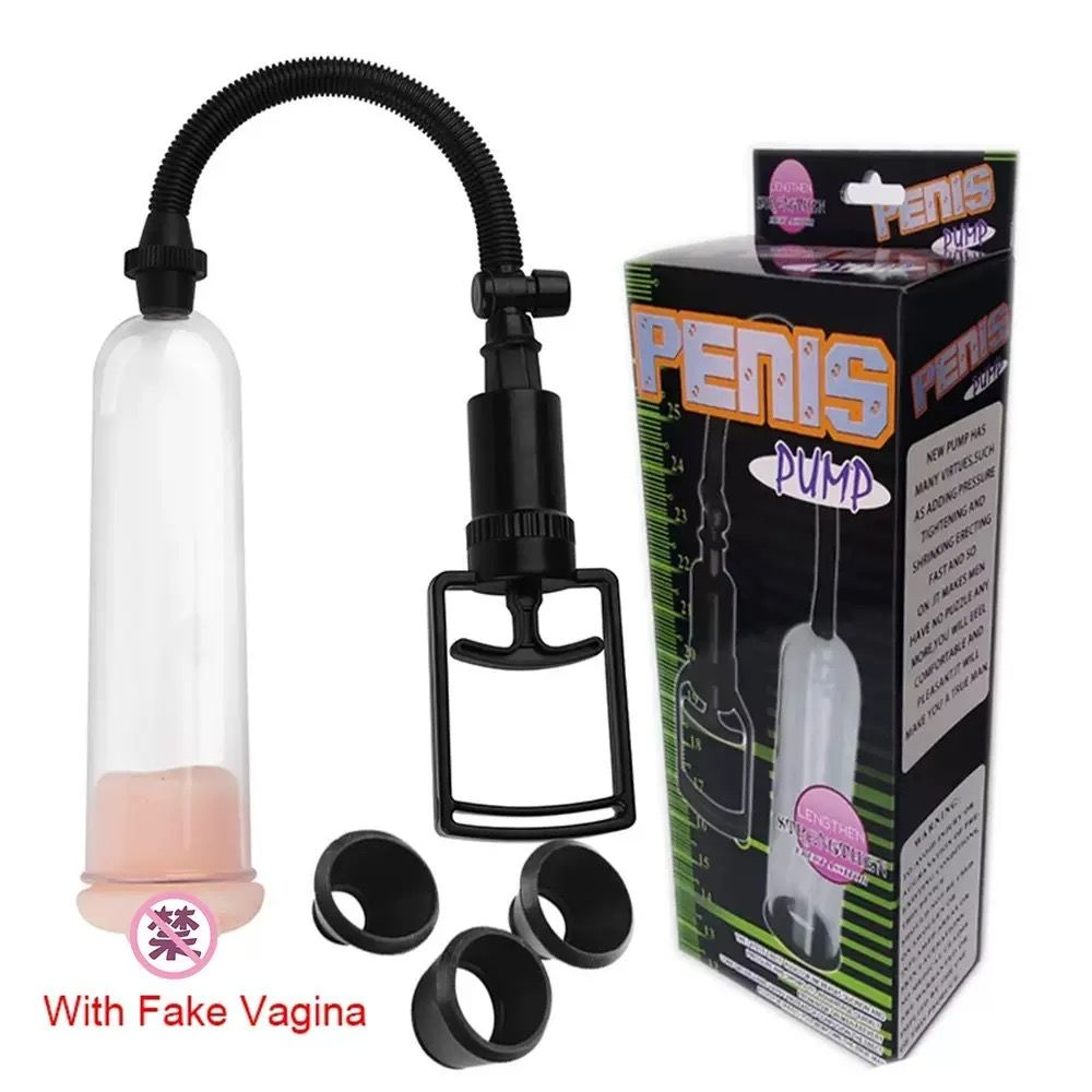 Adult Manual Vacuum Massage Pump Kit – Clear Cylinder, 3 Seal Rings & Soft-Touch Sleeve(طقم مضخة تدليك يدوية بالتفريغ للبالغين – أسطوانة شفافة و3 حلقات إحكام وكمّ ناعم)