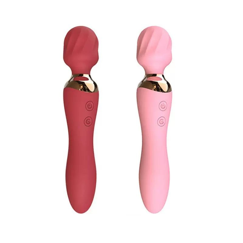 Dual-Ended 10-Mode Quiet Waterproof Vibrating Massager – Soft Rounded Head, Two-Button Control & Ergonomic Handle(هاز تدليك اهتزازي مزدوج الطرفين بـ10 أوضاع – تشغيل هادئ ومقاوم للماء مع رأس ناعم ومقبض مريح)