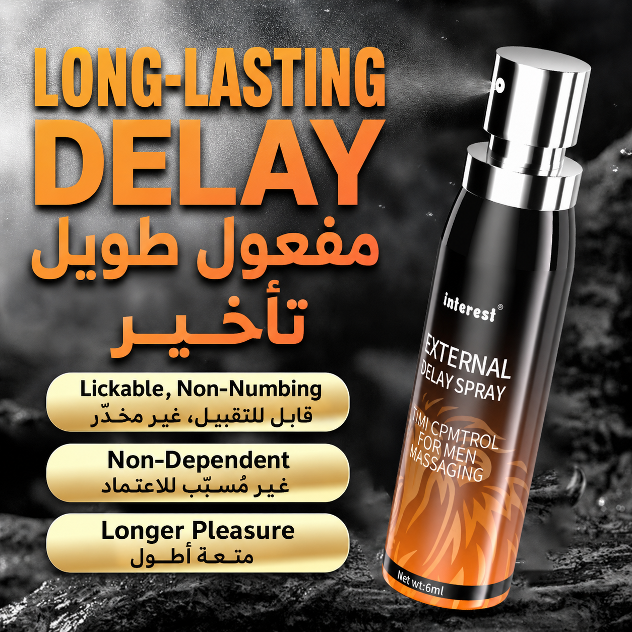 Men’s External Intimate Care Spray 15mL | Portable, Easy to Apply & Quick-Drying|بخاخ عناية حميمة خارجية للرجال 15 مل | سهل الحمل وسريع الجفاف