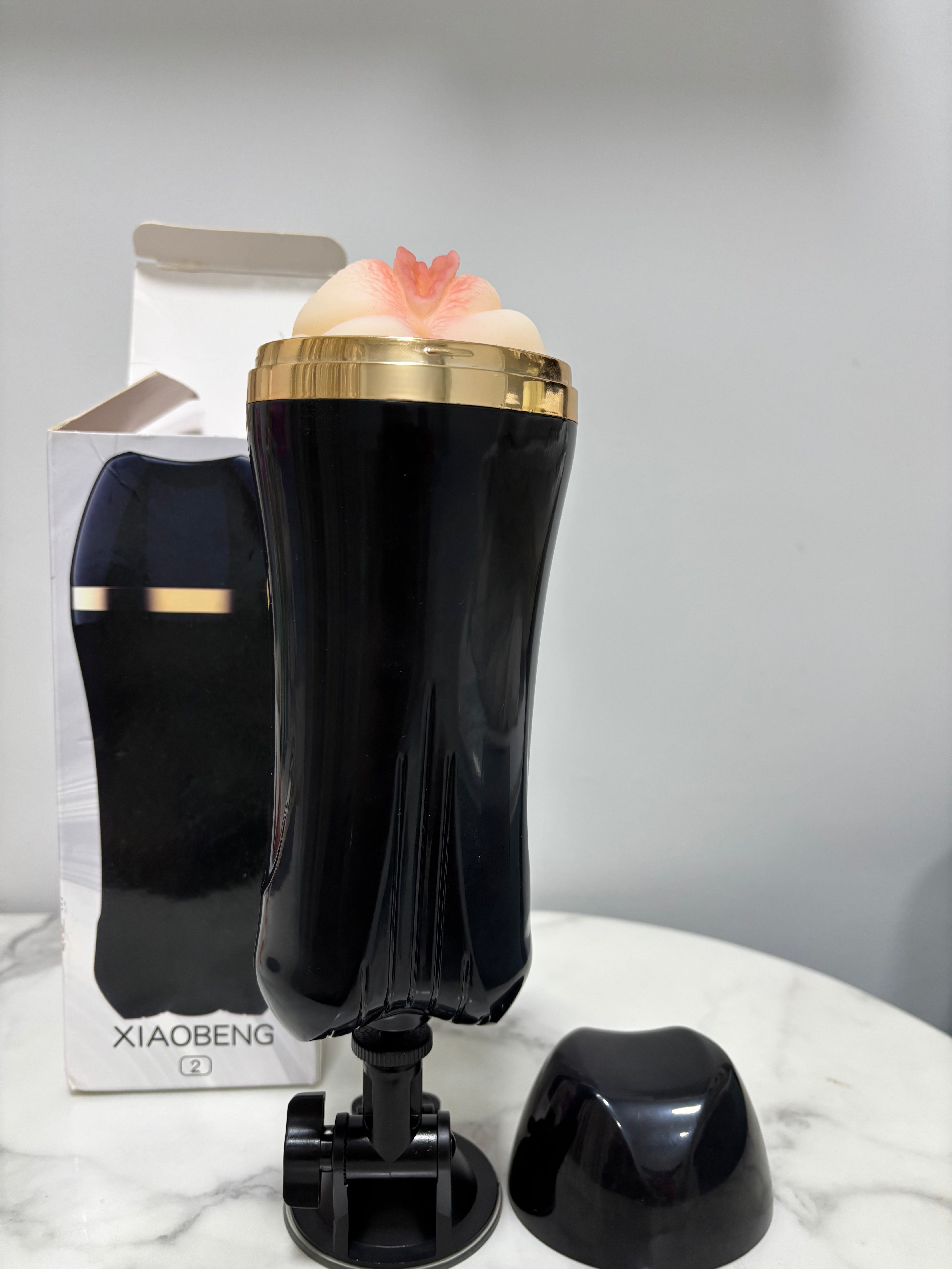Men’s Suction-Cup Intimate Massager | Soft Realistic Sleeve, Removable & Easy to Clean|جهاز تدليك حميمي للرجال بقاعدة شفط | غلاف ناعم واقعي قابل للفك والتنظيف