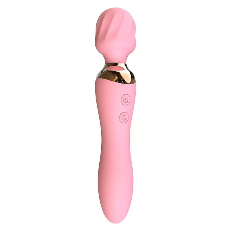 Dual-Ended 10-Mode Quiet Waterproof Vibrating Massager – Soft Rounded Head, Two-Button Control & Ergonomic Handle（هاز تدليك اهتزازي مزدوج الطرفين بـ10 أوضاع – تشغيل هادئ ومقاوم للماء مع رأس ناعم ومقبض مريح）