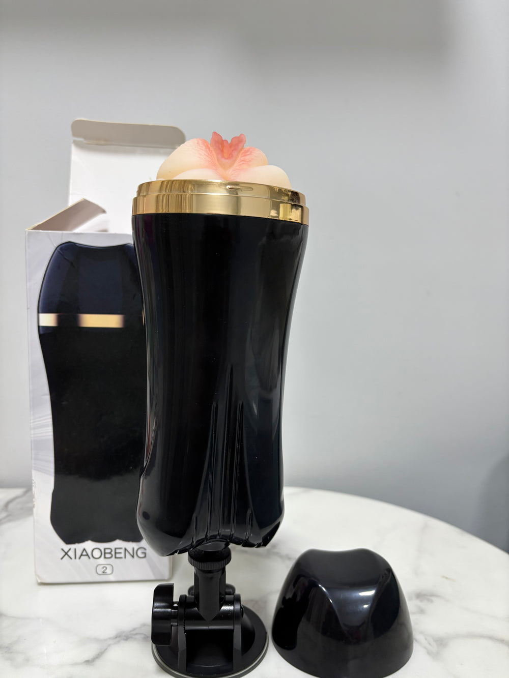 Men’s Suction-Cup Intimate Massager | Soft Realistic Sleeve, Removable & Easy to Clean｜جهاز تدليك حميمي للرجال بقاعدة شفط | غلاف ناعم واقعي قابل للفك والتنظيف